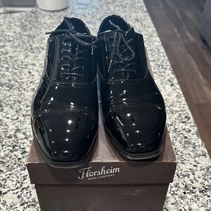 Florsheim Men's Glossy Black Patent Oxfords